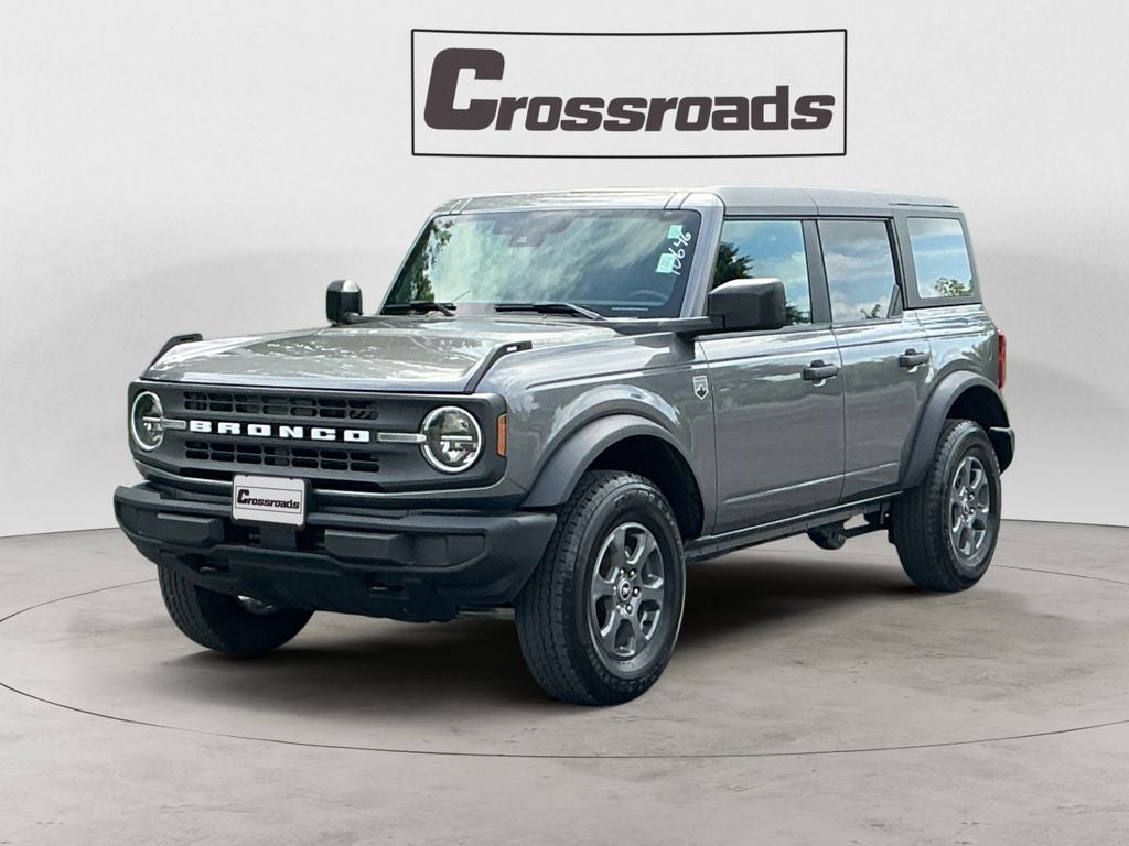 2025 Ford Bronco Big Bend in Gray — front three-quarter view