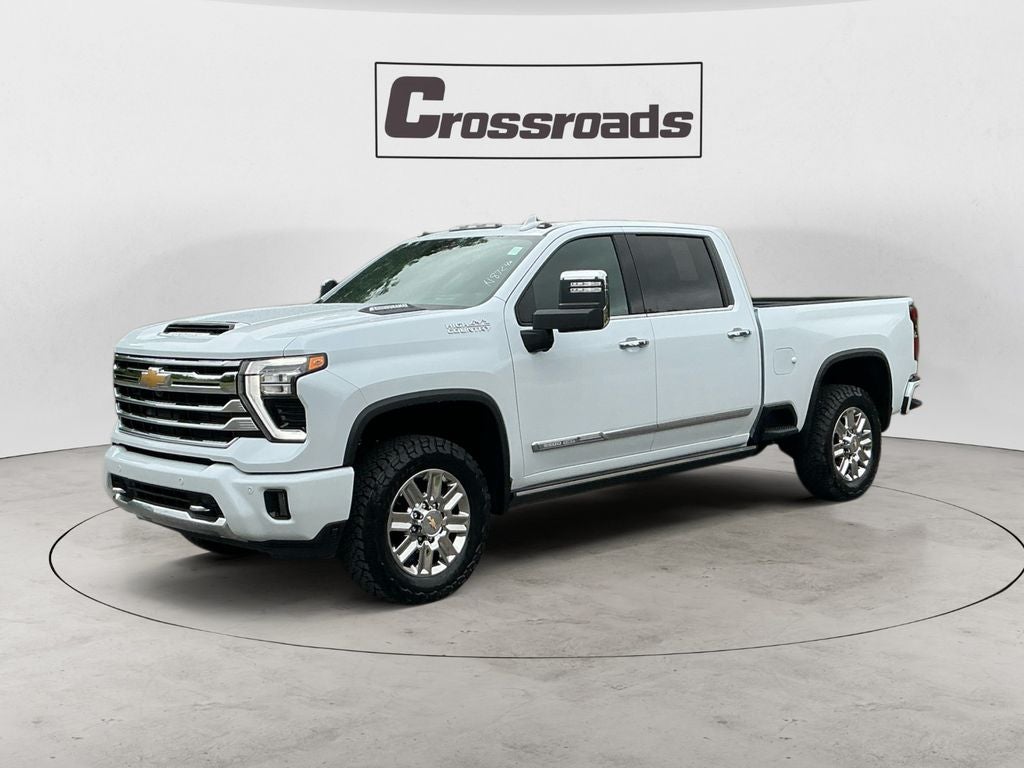 2026 Chevrolet Silverado 3500 HD High Country in Polar White Tricoat — front three-quarter view