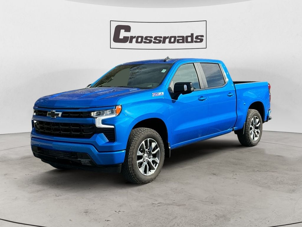 2025 Chevrolet Silverado 1500 RST in Riptide Blue Metallic — front three-quarter view