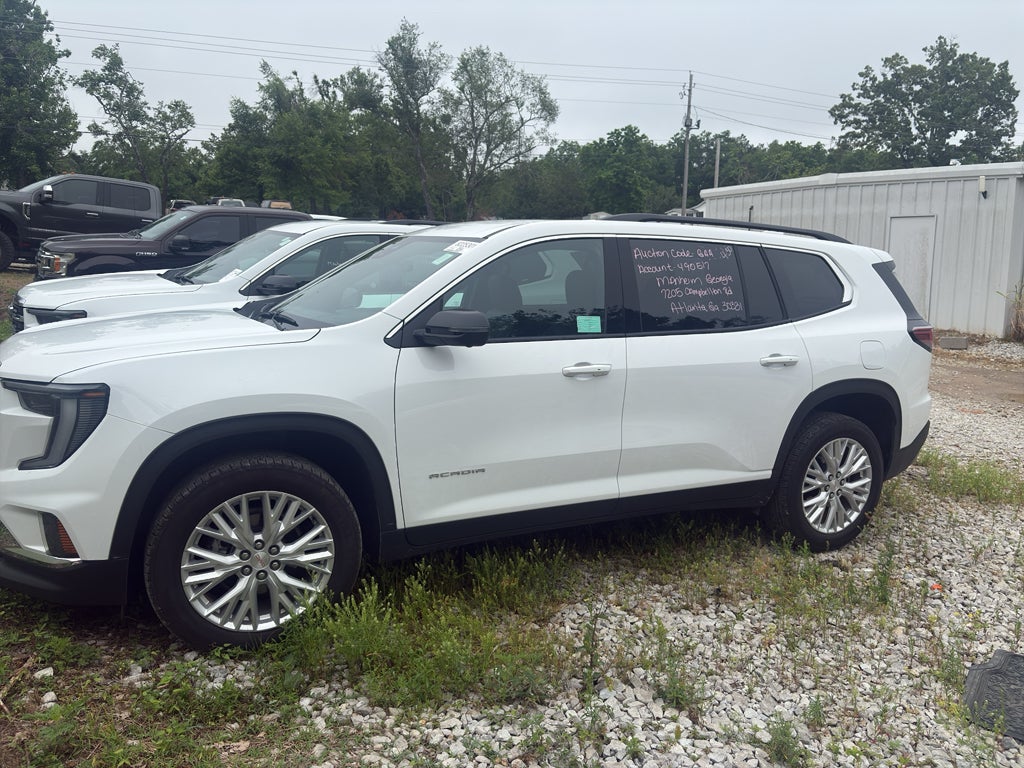 2026 GMC Acadia Elevation in Summit White — front three-quarter view