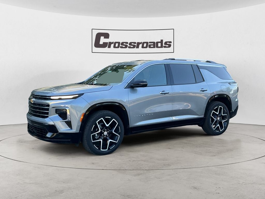 2026 Chevrolet Traverse High Country in Sterling Gray Metallic — front three-quarter view