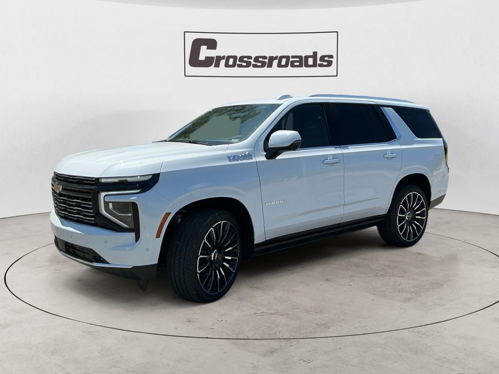 2026 Chevrolet Tahoe High Country in Polar White Tricoat — front three-quarter view