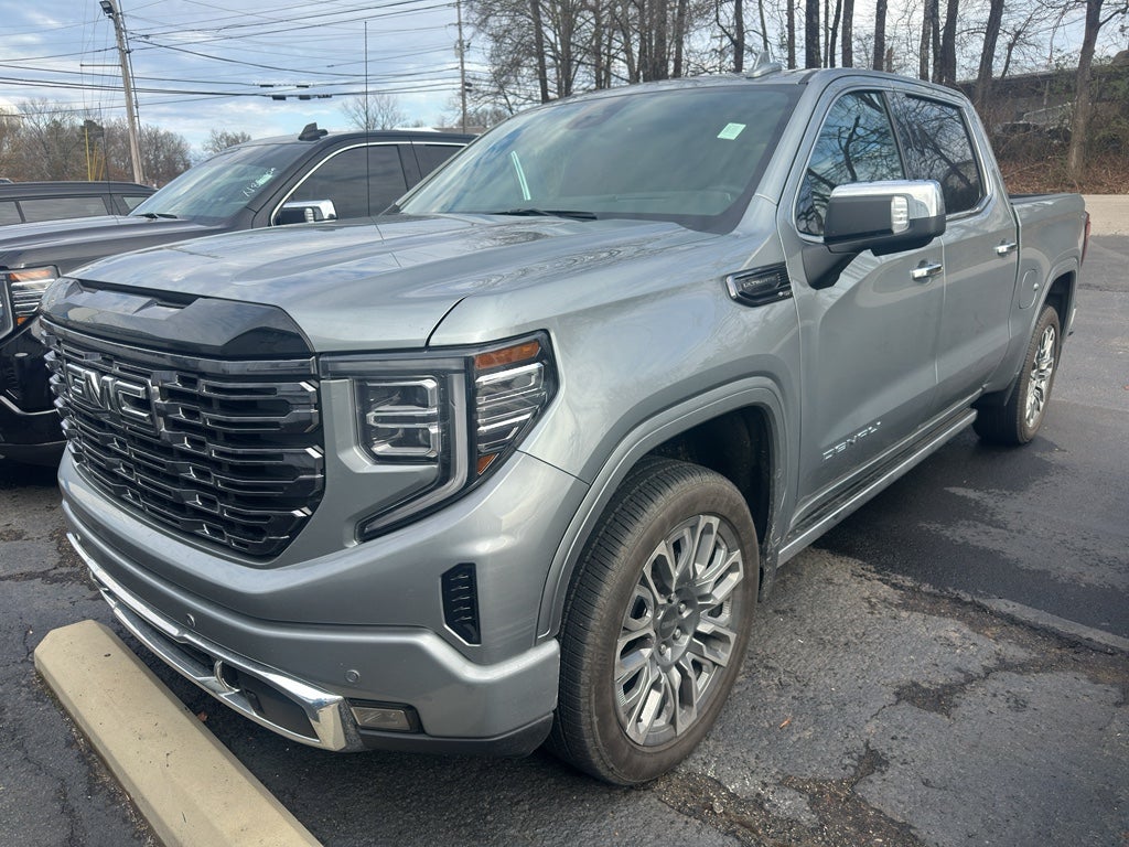 2026 GMC Sierra 1500 Denali Ultimate in Sterling Metallic — front three-quarter view