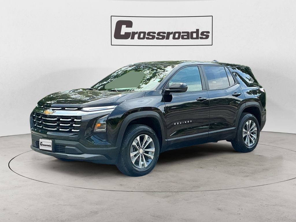 2025 Chevrolet Equinox LT in Mosaic Black Metallic — front three-quarter view