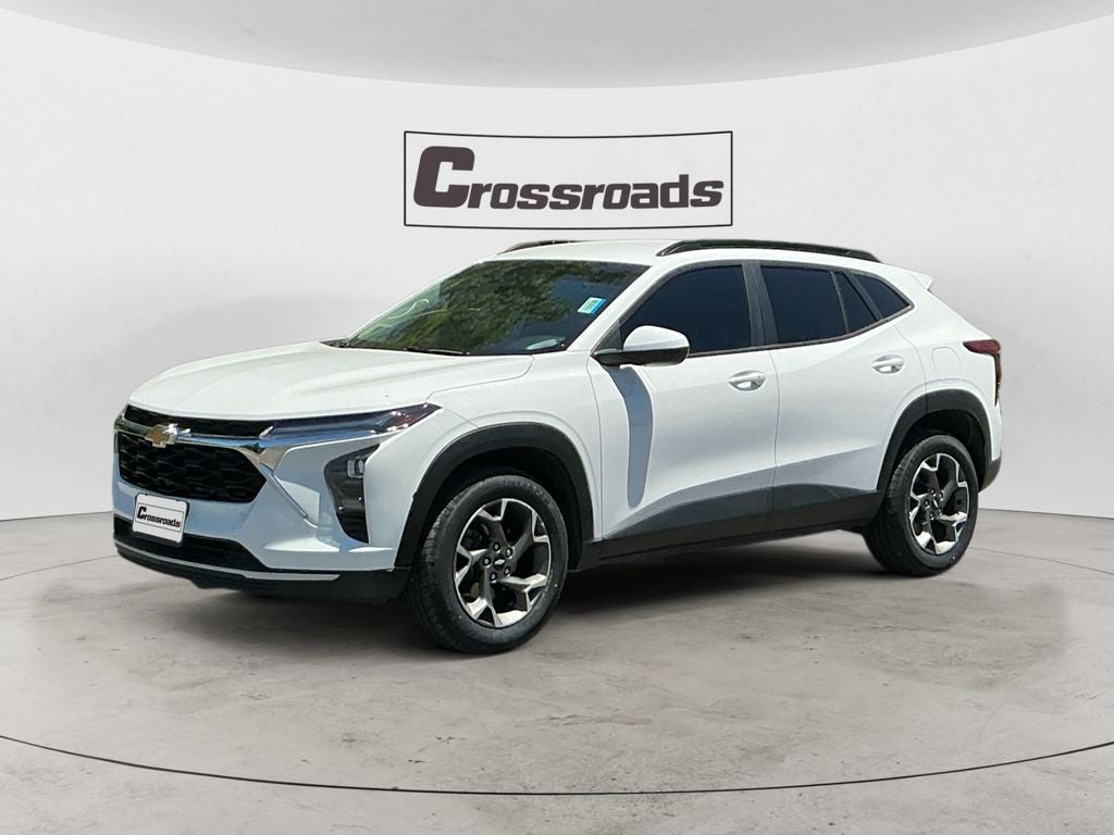 2024 Chevrolet Trax LT in Summit White — front three-quarter view